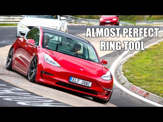 MODIFIED Tesla Model 3 (& Scared Passenger) on the Nürburgring