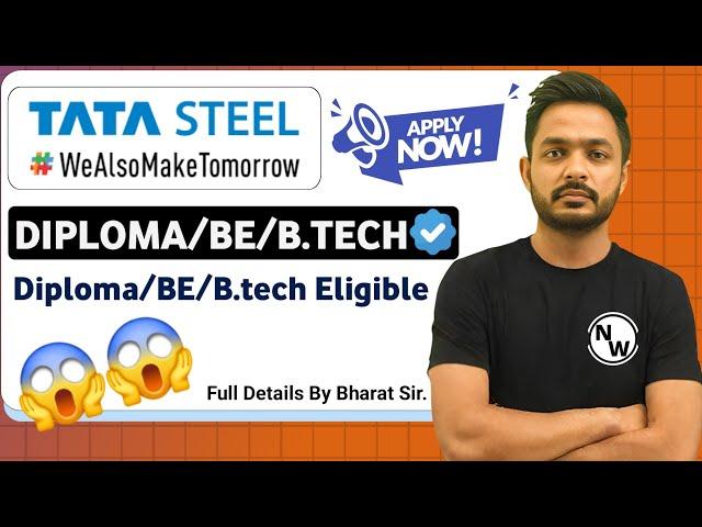 TATA STEEL Junior Engineer Recruitment 2025 | Tata steel JE Vacancy 2025 | Tata steel JE 2025