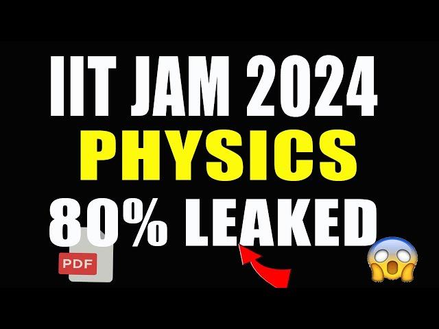 Most Important & Scoring Topics IIT JAM 2024 physics