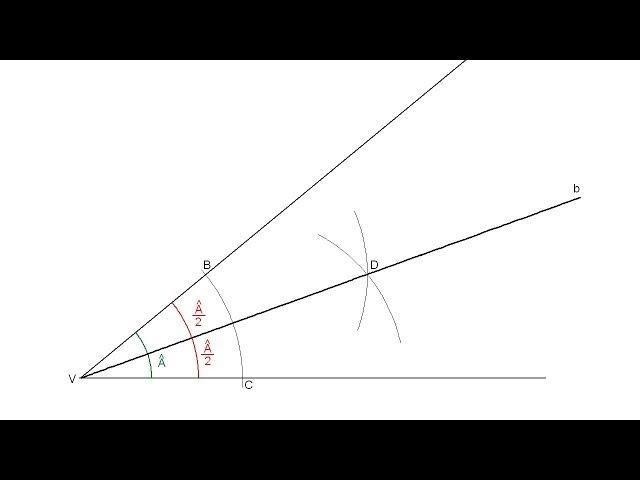 How to draw the angle bisector of any angle