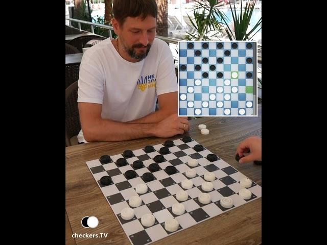 International Draughts Combination of the Day! Idea from the Game: Veryovkin - Antonenko, 2003.