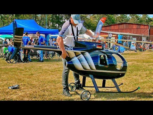 STUNNING GIGANTIC XXXL RC HUGHES-500 SCALE MODEL ELECTRIC HELICOPTER FLIGHT DEMONSTRATION