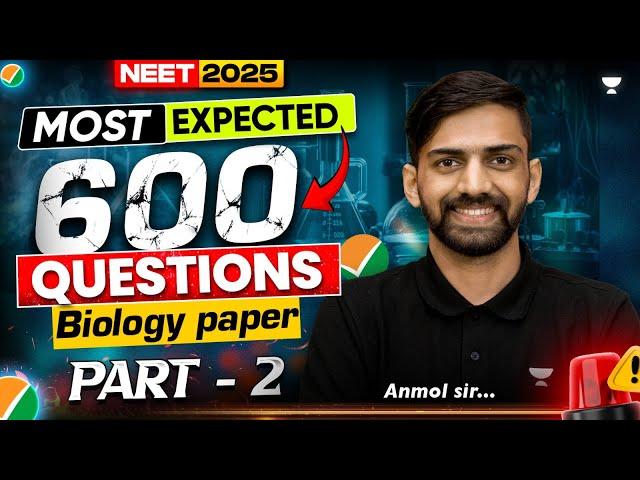 Guarantee NEET 2025 Biology MCQs NEET 2025 | NEET Biology Most Expected Questions 2025