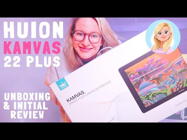 HUION KAMVAS 22 PLUS | Unboxing, Set Up & Initial Review! | Emily Harvey Art