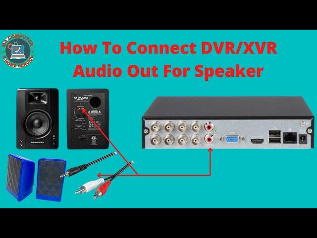 How To Connect DVR/XVR Audio Out For Speaker Dahua,Hik-vision,Jovison,TVT Any DVR/XVR