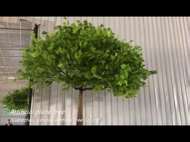 Green indoor wall decoration artificial sycamore tree