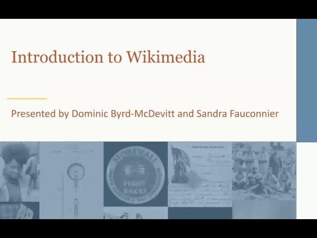 Intro to Wikimedia: Increased Discoverability and Use