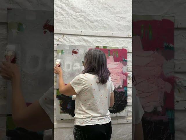 watch the whole abstract painting video  with Lori M #art #paintstudio #abstractart #contemporaryart