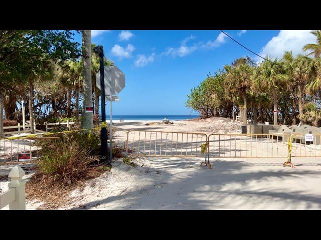 Vanderbilt Beach (Naples, FL) Public Drop-Off Area Destroyed by Hurricane Ian 11/01/22