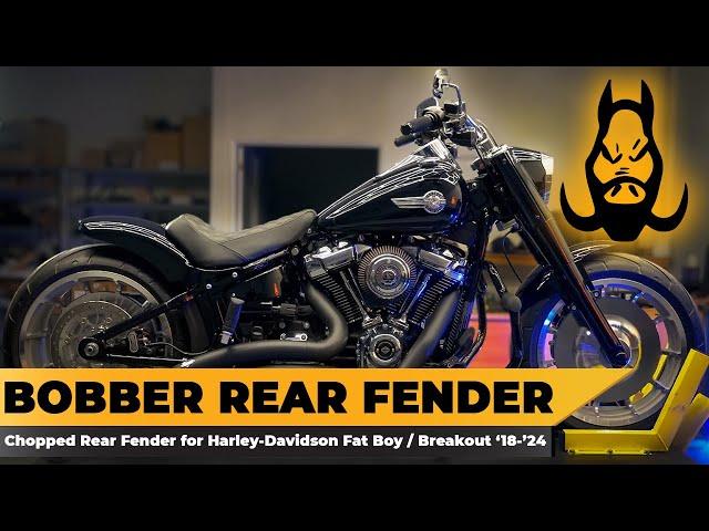 HOGWORKZ® Bobber Rear Fender w/ LEDs for '18-'24 Harley Fat Boy / Breakout