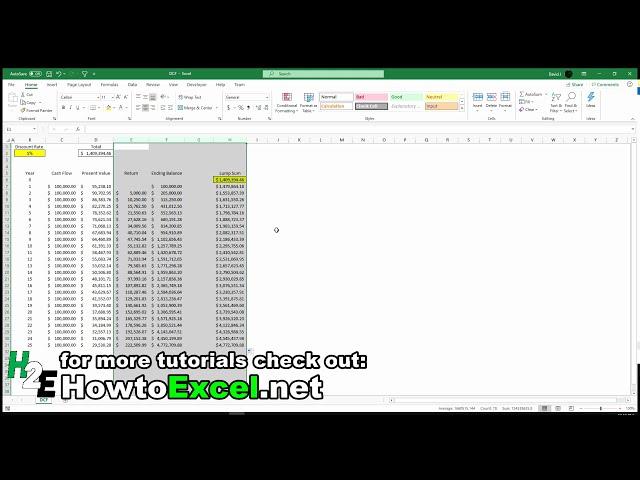 How to Calculate Discounted Cash Flow in Excel