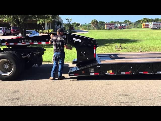 Globe Trailers Lowboy Quick Gooseneck Detach