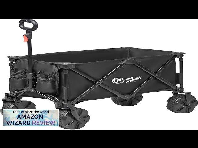 PORTAL Collapsible Folding Utility Wagon, Foldable Wagon Carts Heavy Duty, Large Capacity Review