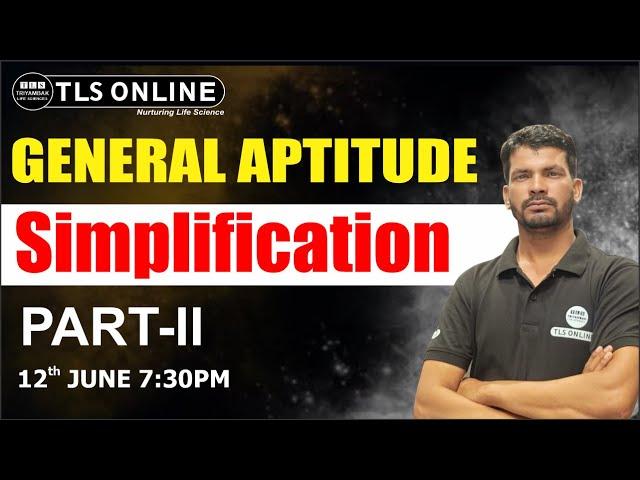 Simplification - CSIR NET Life Sciences | | GATE BT/XL | IIT-JAM | DBT-BET | GAT-B