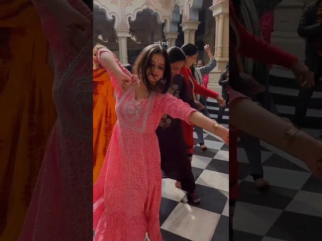️ Vrindavan iskcon temple dance ️#krishnabhajan #vrindavan #iskcon #shorts #devotional #viral
