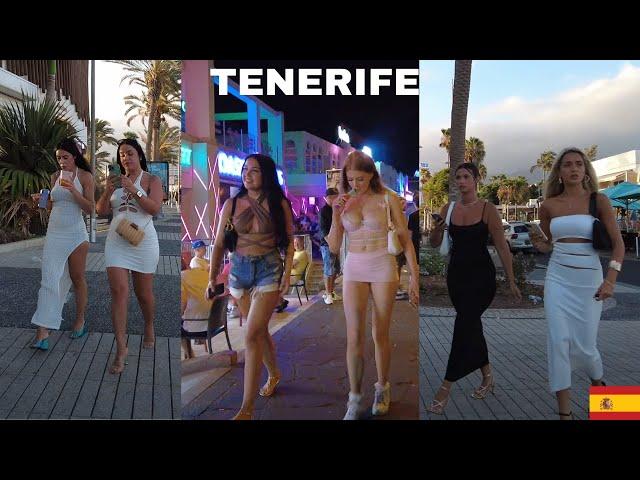 TENERIFE SPAIN HOT SUMMERS NIGHTLIFE WALK