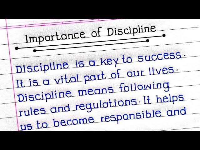 Importance of Discipline Essay in English | Essay on Importance of Discipline in English |