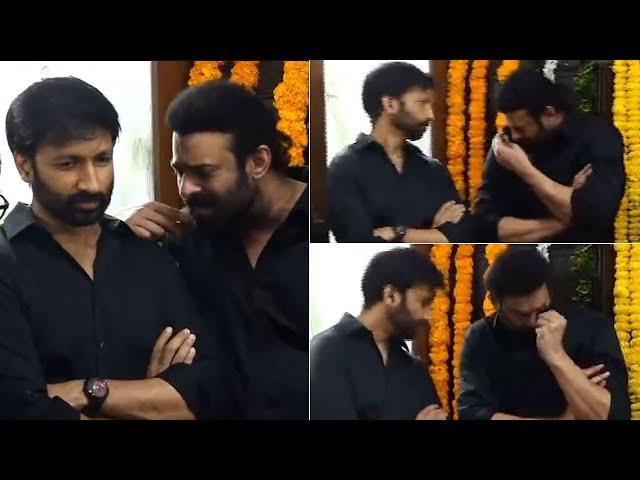 Gopichand And Prabhas Visuals @ Krishnam Raju House | Manastars