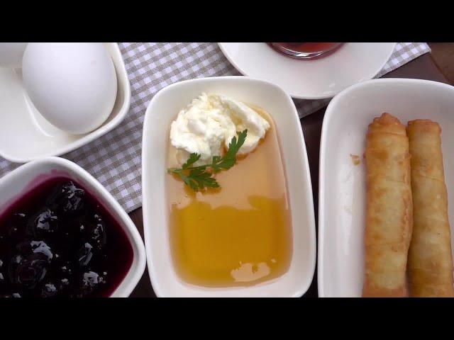 Traditional Turkish Breakfast Spread Stock Video