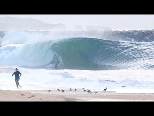 The Wedge - HEAVY morning Thanksgiving Swell!!! (RAW)