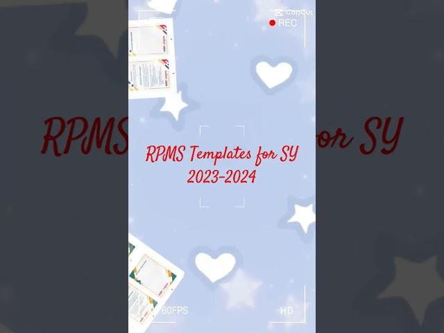 RPMS TEMPLATES FOR SY 2023-2024