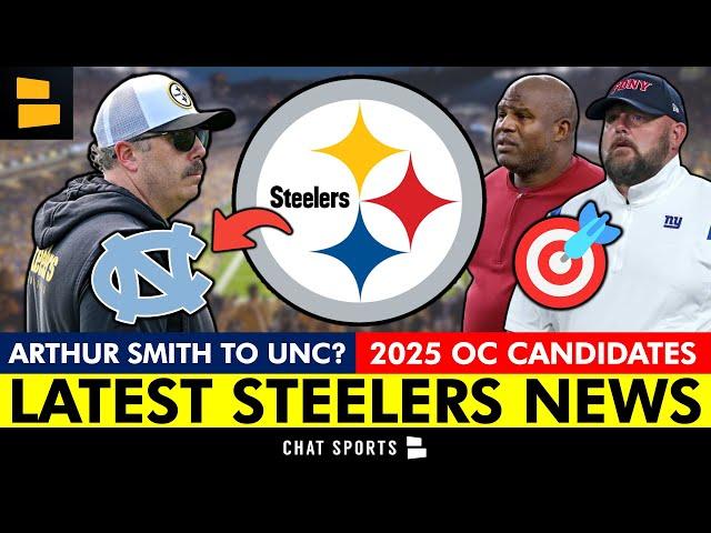 Steelers Rumors: Arthur Smith FAVORITE To Land UNC Head Coaching Job + 2025 Steelers OC Candidates