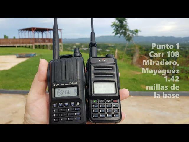 Pruebas de alcance de Icom IC-T70A y TYT TH-UV88