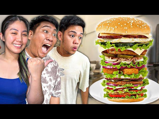 GIANT BURGER MUKBANG sa BG House!