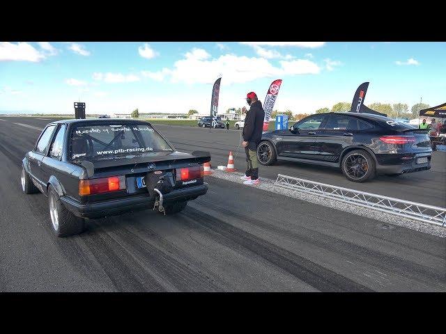 950HP GAD MOTORS Mercedes-AMG GLC63s vs 820HP BMW E30 325i Turbo