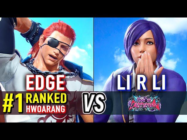 T8  EDGE (#1 Ranked Hwoarang) vs LI R LI (Azucena)  Tekken 8 High Level Gameplay