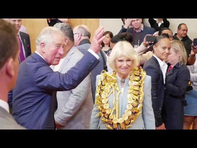 Tatau Mānaia meets Prince Charles and Camilla