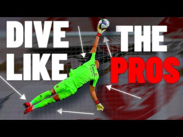 Learn All The PRO Diving Techniques - Goalkeeper Tips - How To Dive As A Goalkeeper