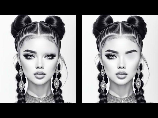 Two Easy Girl Face Drawing Technique for Beginners | Step by Step Pencil Drawing Lesson