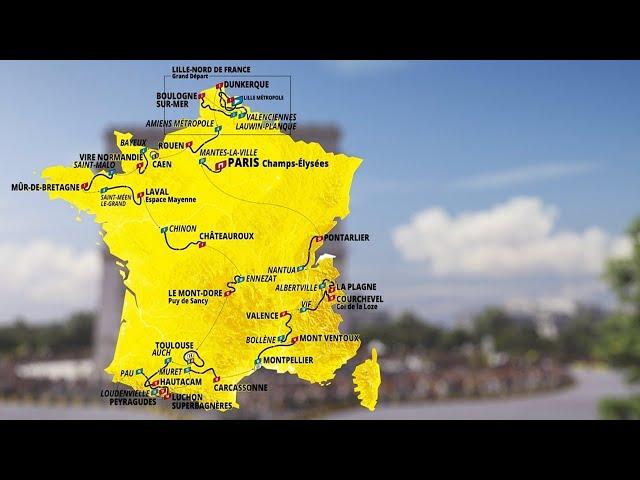 TOUR DE FRANCE 2025 - Découvrez le parcours en intégralité