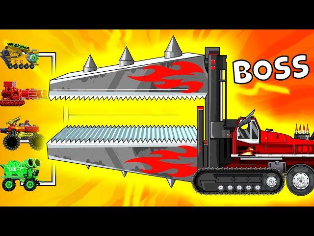 Extremely dangerous tank crusher is on, crush everything | Arena Tank Cartoon