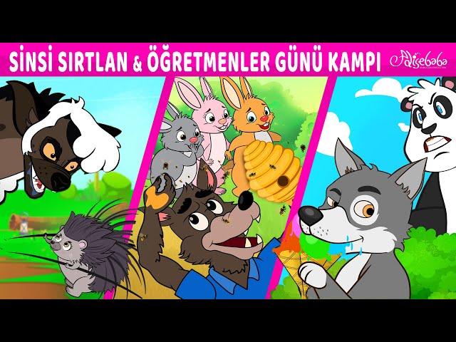 Sinsi Sırtlan ve Öğretmenler Günü Kampı + Büyük Kötü Kurt ve Üç Tavşan | Adisebaba Masallar