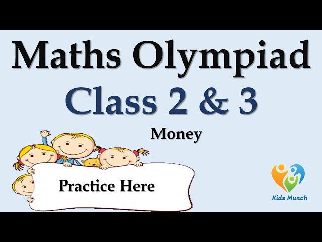 Math Olympiad for class 2 & 3 | Money Questions for Practice for class 2 & 3 | Math Olympiad 2024-25