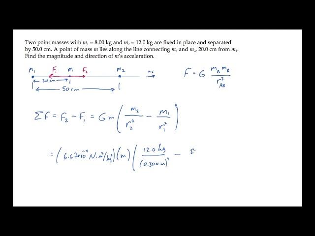 Gravitation: Newton's Law of Gravity. Level 2, Example 1
