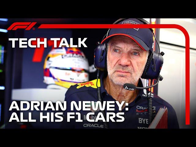 Every Adrian Newey F1 Car | F1 TV Tech Talk