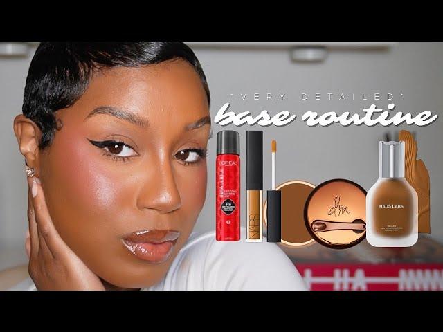 FLAWLESS *VERY DETAILED* MAKEUP BASE ROUTINE | LONG LASTING & FAVORITE PRODUCTS! | NATASHA S.