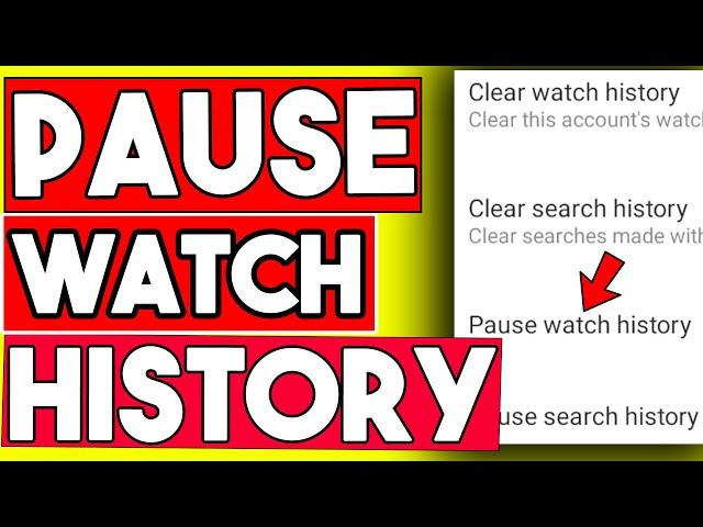 How To Delete Youtube History And Pause Watch History Permanently