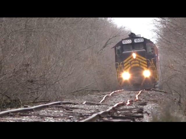 Blasting down bad track Doubleheader on the ND&W Railway (Maumee and Western)