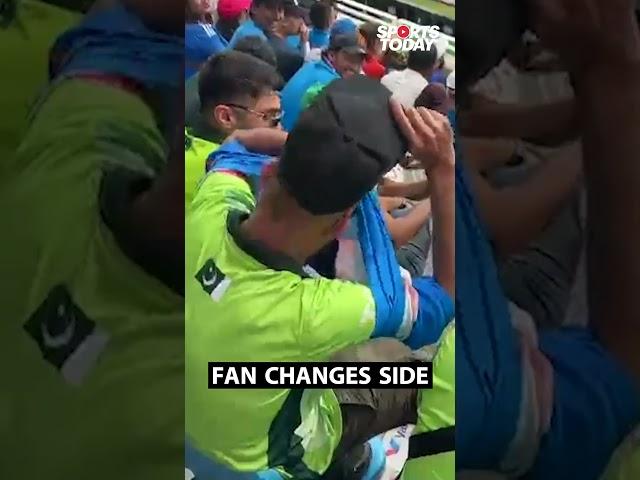 Pakistan fan wears India's jersey over Pakistan's during CT match in Dubai |Sports Today