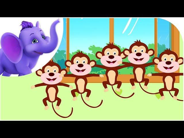 Five Little Monkeys - Nursery Rhyme with Karaoke