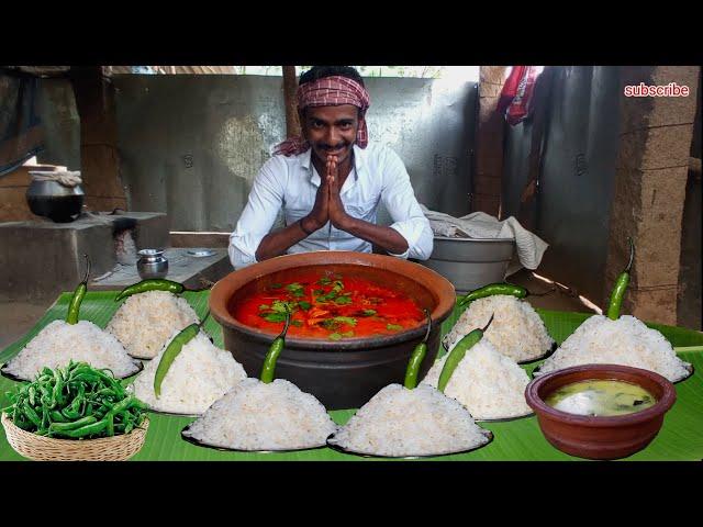 8-Plate White Rice,mutton curry, Green Chilli  Mutton soups Eating Challenge