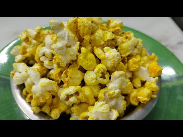 Act 2 popcorn just 3 minutes  recipe in kannada. Instant popcorn in pan / cooker. Snacks in kannada.