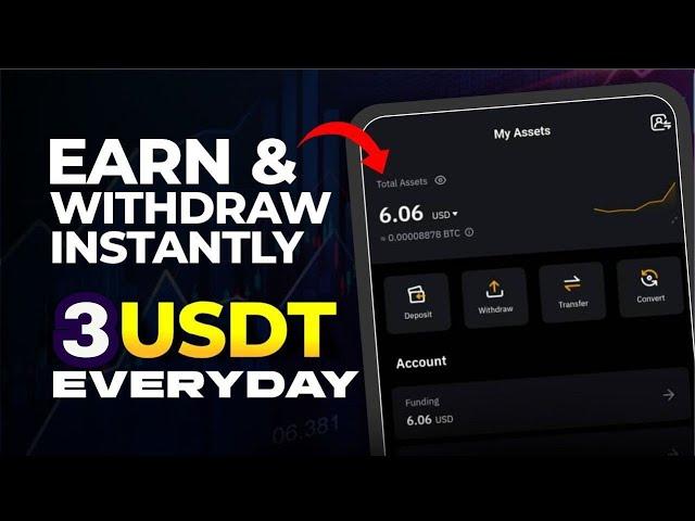 Earn and Withdraw Instant 3 USDT Everyday (MAKE EASY MONEY DAILY FROM HOME 2025)