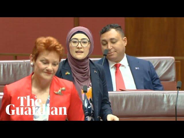 Fiery Senate exchange as Pauline Hanson calls for section 44 investigation of Fatima Payman