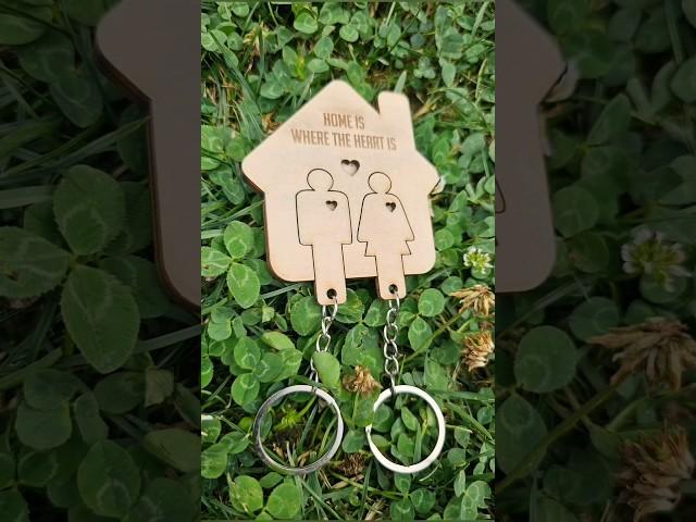 A 5 minute project to a super cute product. Home key holder made on xtool P2  laser cutter. ‍️‍