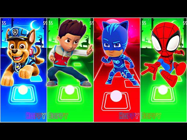 PAW Patrol - Chase  PJ Masks  Spidey  Ryder  Tiles Hop EDM Rush